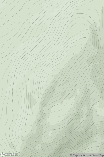 Thumbnail image for Creag Dhubh [Glen Albyn and the Monadh Liath] [NN677972] showing contour plot for surrounding peak